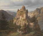 Landschaft mit Felsenburgruine