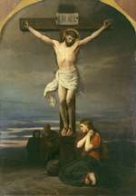 Christus am Kreuz mit Maria Magdalena