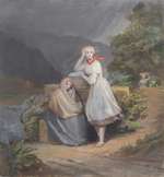 Zwei Frauen bei Gewitter