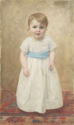 Porträt Liesel Kleinschmidt in weißem Kleid